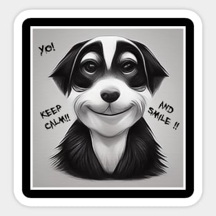 smile dog Sticker